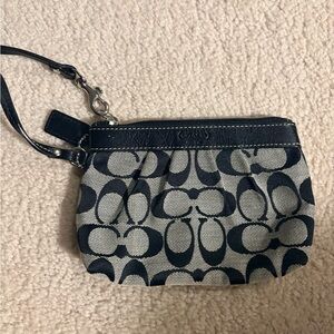 Coach Black and Grey Wristlet - Y2K / Vintage